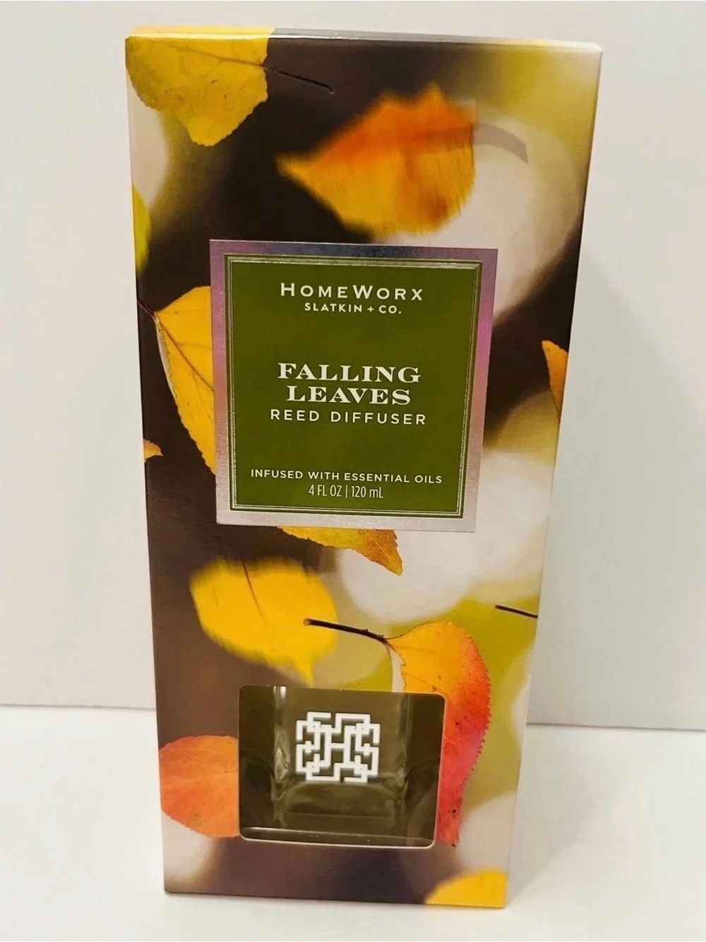 Homeworx Slatkin & Co. Falling Leaves Reed Diffuser Infused with Essential Oils